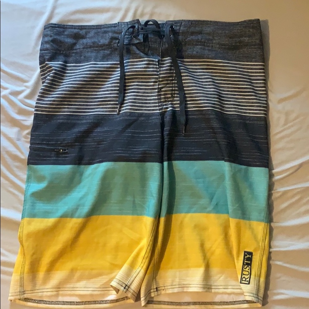 Rusty brand swim shorts.